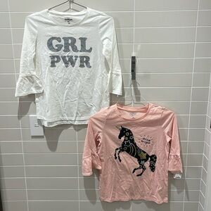 NWTs! Two for one OshKosh bell sleeve shirts! Brand new never worn!